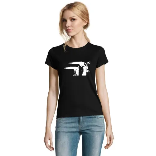 Motorrad Chopper Evolution Schweif Front T-Shirt