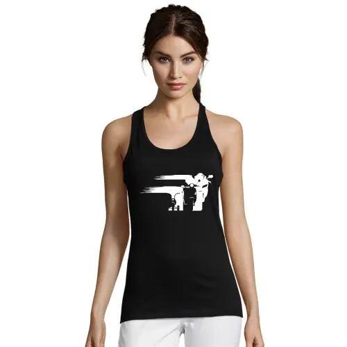 Motorrad Evolution schweif Front Frauen T-Shirt