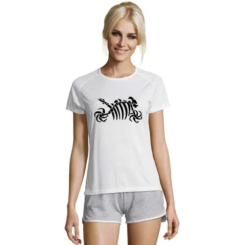 Motorrad Fossil Skelett Frauen T-Shirt