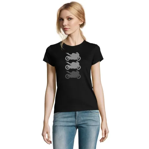 Motorrad hoch3 schwarz T-Shirt