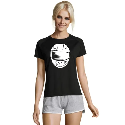 Motorradhelm T-Shirt Frauen Sporty
