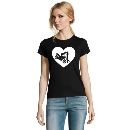 Motorradkuß Naked Bike Herz T-Shirt