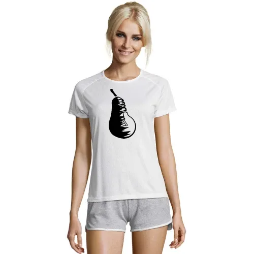 Obst Birne und Glühbirne T-Shirt Frauen Sporty