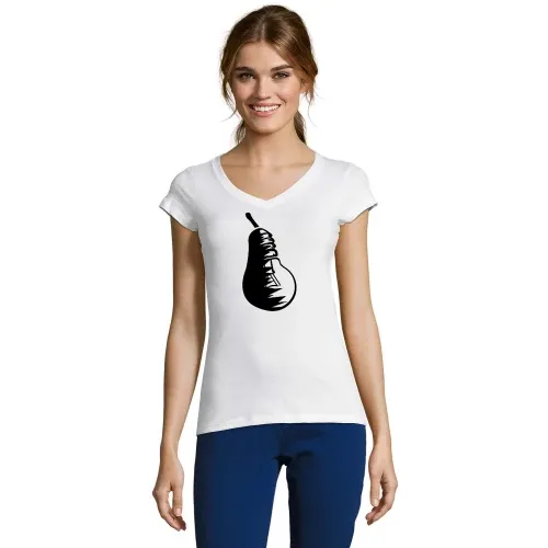 Obst Birne und Glühbirne Frauen T-Shirt