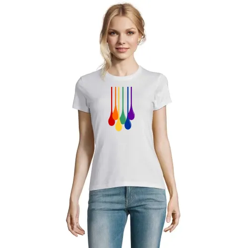 Regenbogen Tropfen T-Shirt
