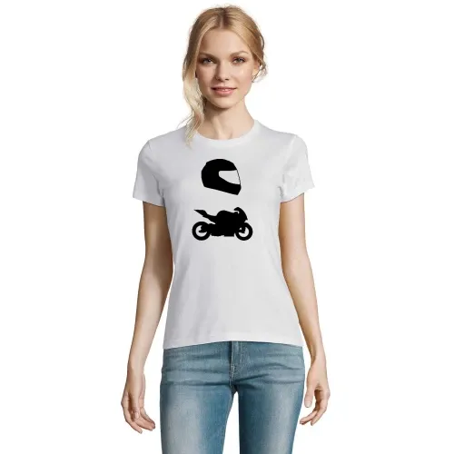 Rennmotorrad mit Helm T-Shirt