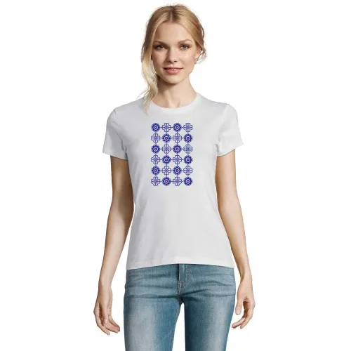 Retro Blumenmuster T-Shirt