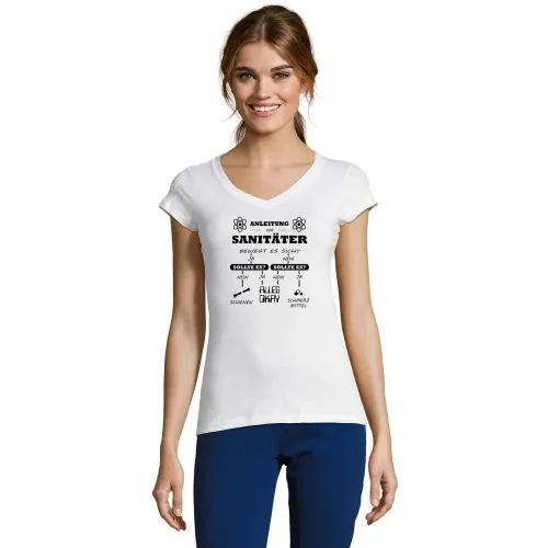 Sanitäter Anleitung Notfallsanitäter Checkliste Frauen T-Shirt
