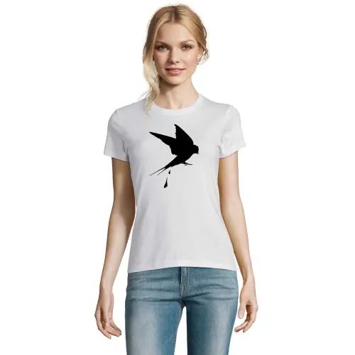 Scheißende Schwalbe T-Shirt Frauen Imperial