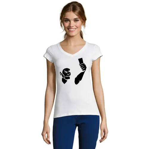 Schiedsrichter zeigt Karte Frauen T-Shirt