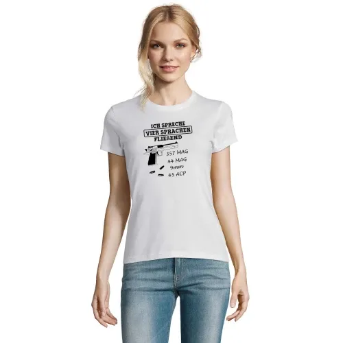 Schützenverein Schießstand Pistolen Revolver Motiv T-Shirt Frauen Imperial