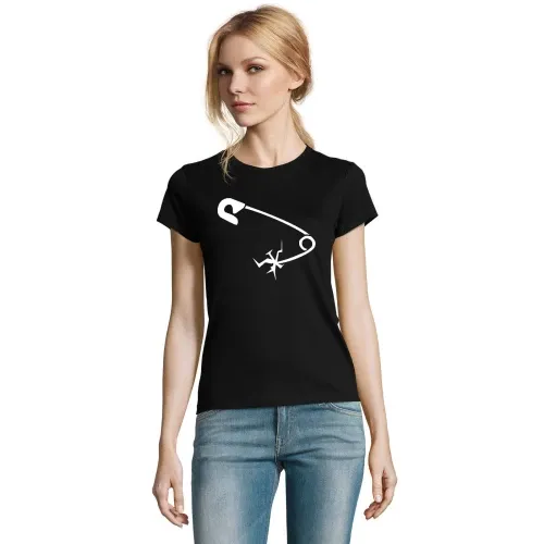 Sicherheitsnadel steckt in dir Frauen T-Shirt