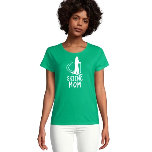 Skiing Mom Frauen T-Shirt
