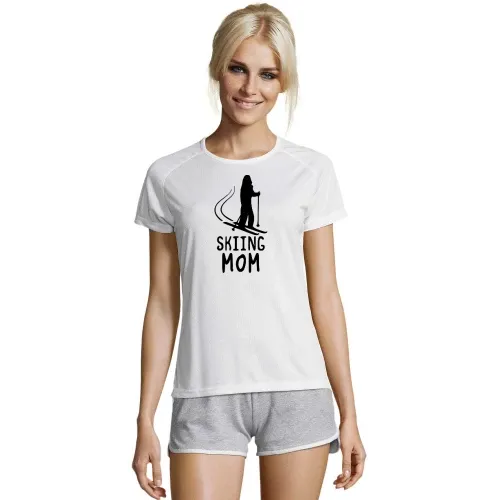 Skiing Mom Frauen T-Shirt