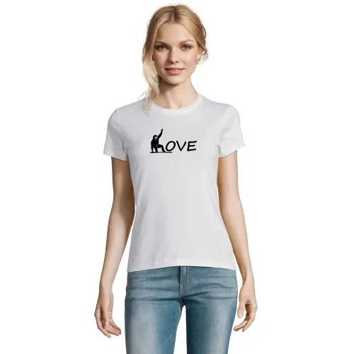 Snowboard Snowboarder Love Liebe Herz T-Shirt Frauen Imperial