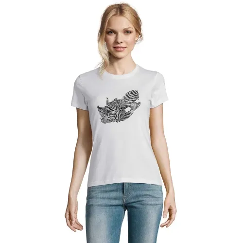 Südafrika Fingerabdruck T-Shirt Frauen Imperial