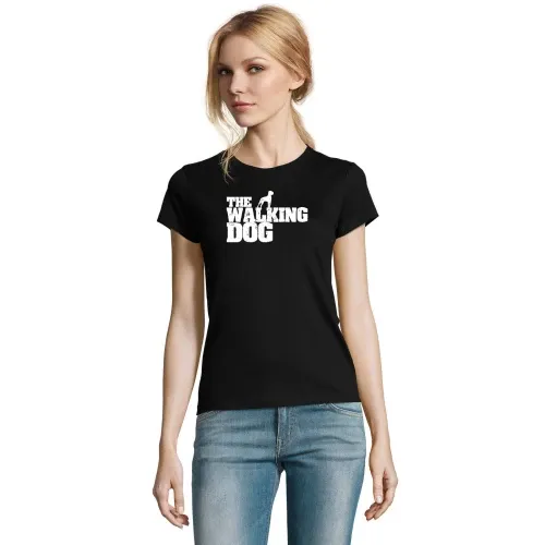 The Walking Dog Zombie Hunde Design Geschenkidee T-Shirt Frauen Imperial
