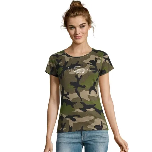 Trabi Herzschlag - DDR Fahrzeug Ossi Pappe Puls Frauen T-Shirt