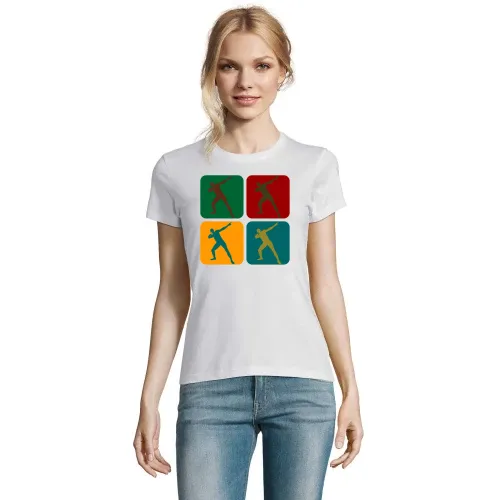 Usain Bold Warhol T-Shirt Frauen Imperial