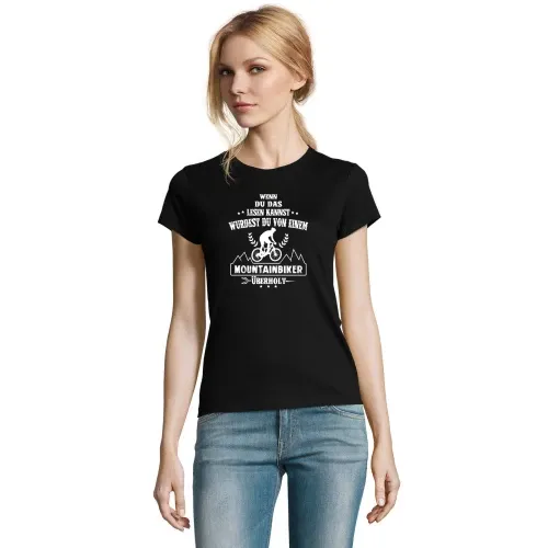 Von Mountainbiker Überholt - E-Biker MTB Radfahrer Frauen T-Shirt