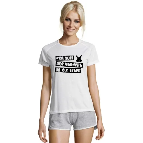 von null auf hundert in 0,5 liter Frauen T-Shirt