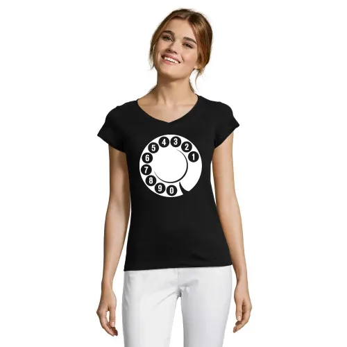 Wählscheibe von alten Telefon Frauen T-Shirt