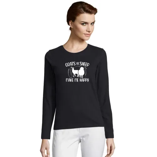 Ziegen und Schafe machen mich glücklich - Landwirt Frauen T-Shirt