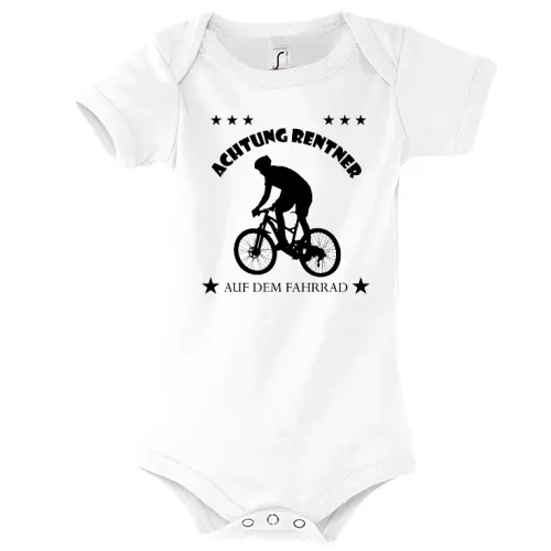 Achtung Rentner auf dem Fahrrad Body Kinder Bambino
