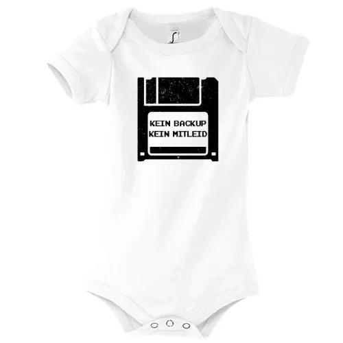 Admin Informatiker Backup Spruch Floppy Disk Motiv Body Kinder Bambino