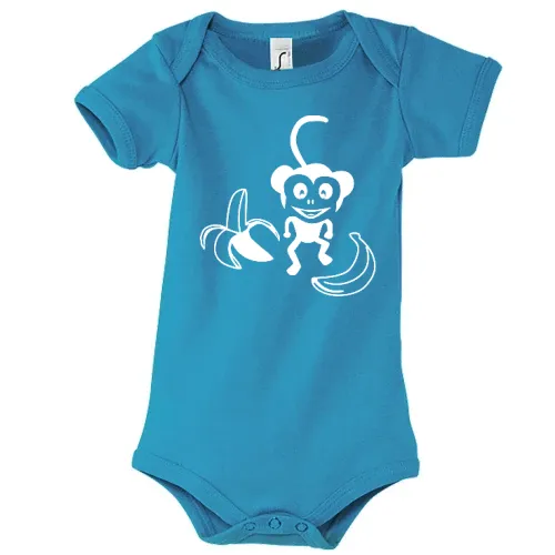 Affe mit Bananen Body Kinder Bambino