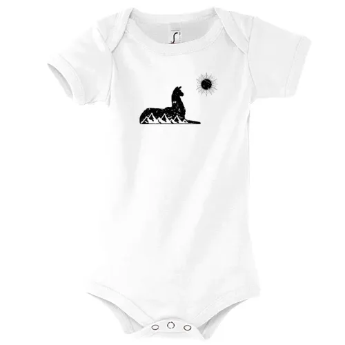 Alpaka Gebirge Lama Symbol Berge Mondschein Statue Body Kinder Bambino