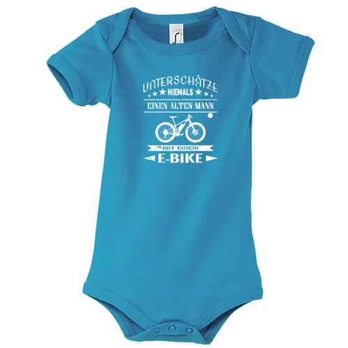 Alter Mann auf E Bike Rentner Spruch Lustig Kinder Body