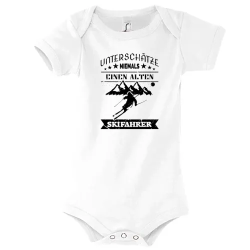 Alter Skifahrer Vater schneller Ski Dad Body Kinder Bambino