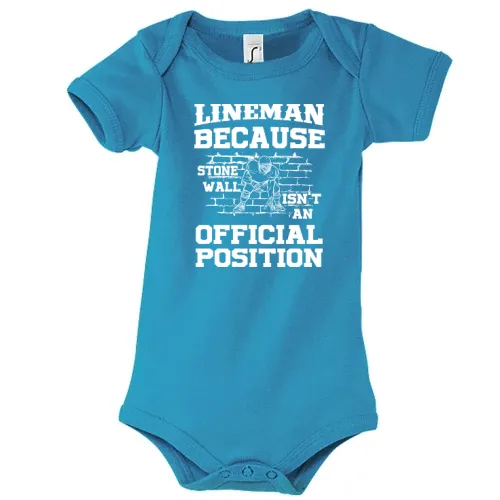 American Football Stein Mauer Lineman Position Body Kinder Bambino