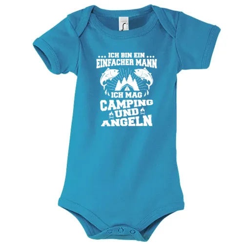 Angler Camper Angeln Camping Einfacher Mann Spruch Body Kinder Bambino