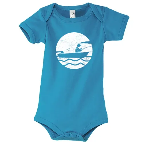 Angler Vintage Angeln Body Kinder Bambino
