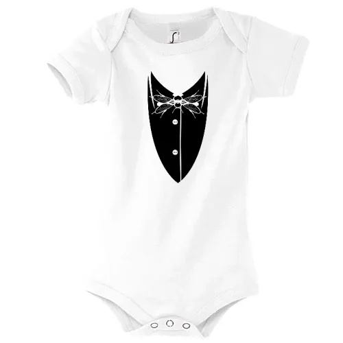 Anzug Hemd mit Stubenfliege Body Kinder Bambino