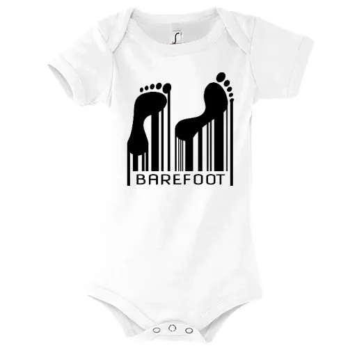 Barefoot Barcode Barfuss Strichcode Code Body Kinder Bambino