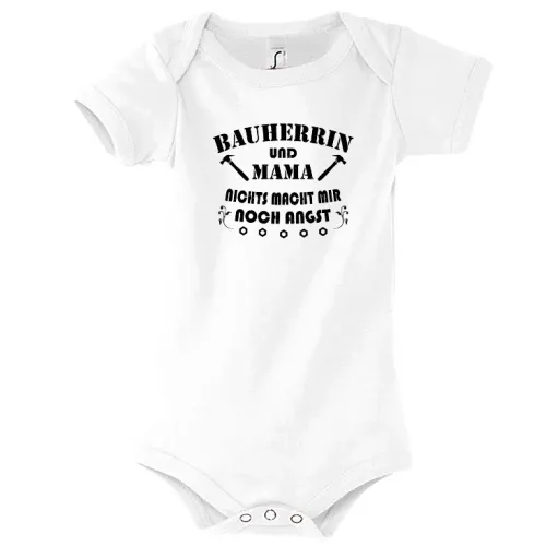 Bauherr Hausbau Baustelle Bauherrin Mama Spruch Kinder Body