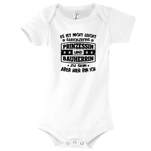 Bauherrin Prinzessin Hausbau Eigenheim Geschenk Kinder Body