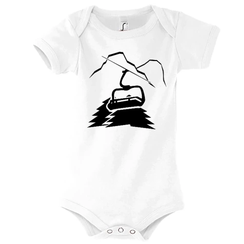 Berglandschaft mit Lift und Gipfel Kinder Body