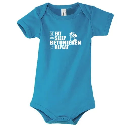 Betonmischer Maurer Eat Sleep Betonieren Repeat Body Kinder Bambino