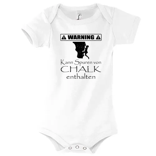 Bouldern Magnesium Chalk Warning Kletterer Spruch Body Kinder Bambino