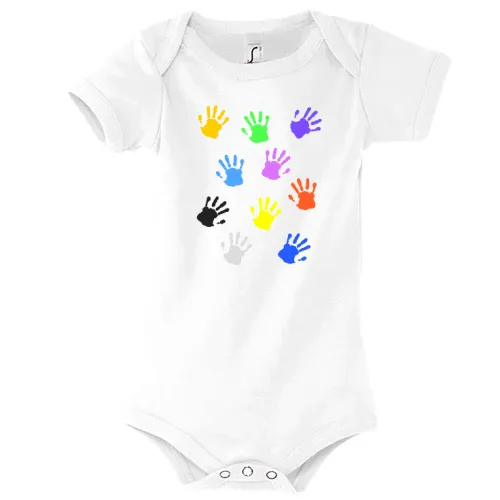 Bunte Handabdrücke Body Kinder Bambino