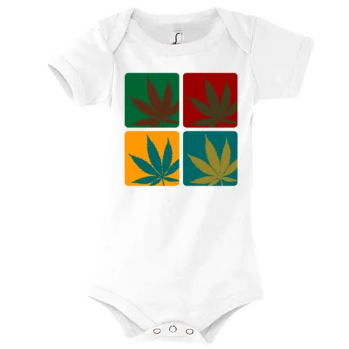 Cannabisblatt Warhol Body Kinder Bambino