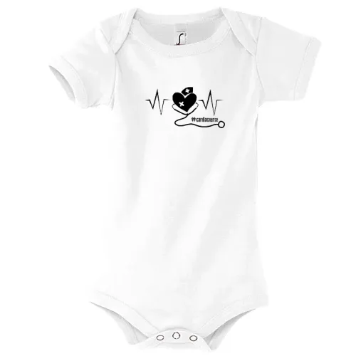 Cardiac Nurse Herzschlag Kardio Krankenschwester Body Kinder Bambino