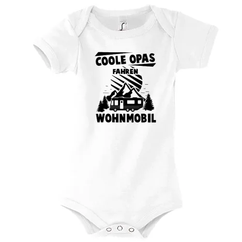 Cooler Camper Opa Wohnmobil Womo Großvater Rentner Body Kinder Bambino