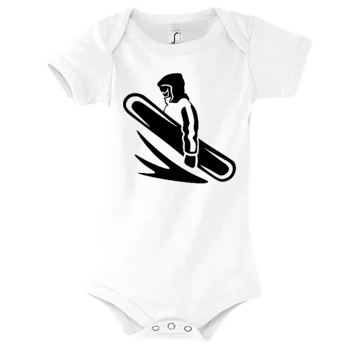Cooler Snowboarder im Hoodie Body Kinder Bambino