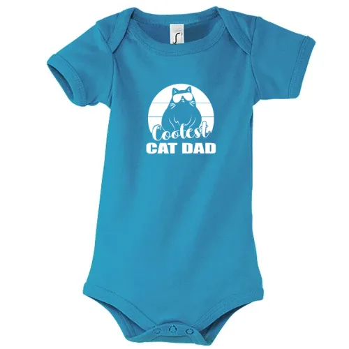 Coolest Cat Dad Katzenliebhaber Männer Body Kinder Bambino