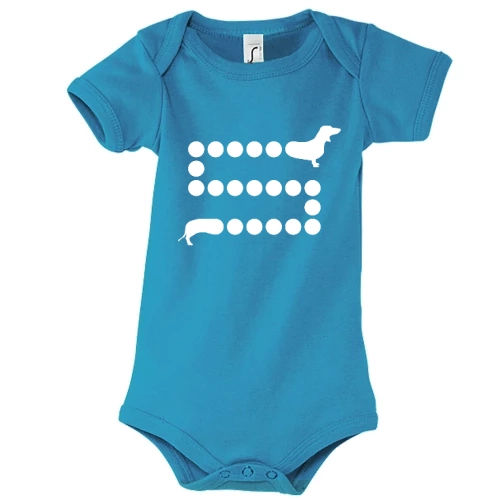 Dackellauf mit Punkten Kinder Body